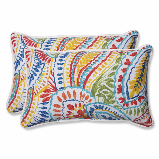 Pillow Perfect Outdoor Ummi Rectangular Throw Pillow, Multicolored, Set of 2