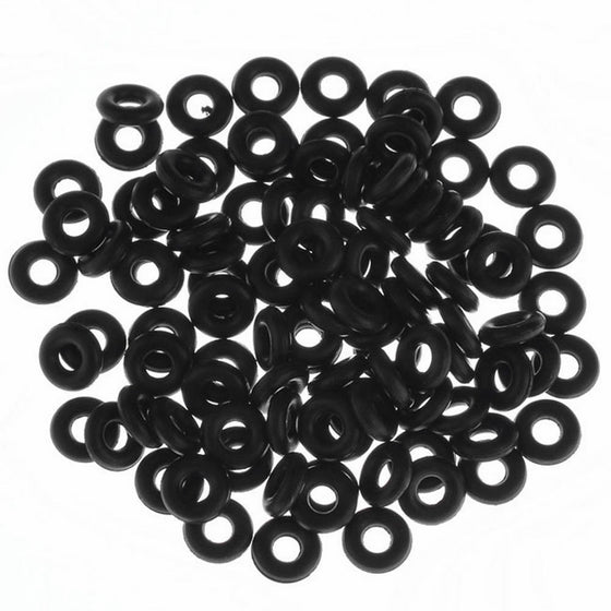 PiercingJ 100pcs Black O-Ring for Ear Piercing Gauge Kit 14G 12G 10G 8G 6G 4G 2G 0G 00G 1/2"... 3/4"