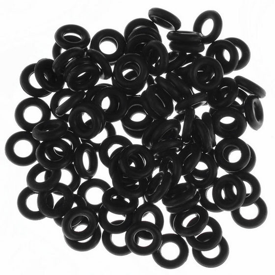 PiercingJ 100pcs Black O-Ring for Ear Piercing Gauge Kit 14G 12G 10G 8G 6G 4G 2G 0G 00G 1/2"... 3/4"