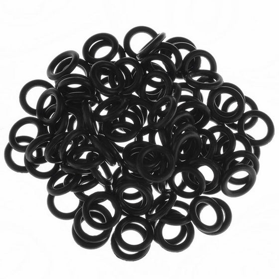 PiercingJ 100pcs Black O-Ring for Ear Piercing Gauge Kit 14G 12G 10G 8G 6G 4G 2G 0G 00G 1/2"... 3/4"