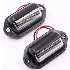Paision One Pair 12v Truck Trailer Rv Aircraft LED License Plate Tag Light or Convenience Courtesy Door Step Lamp
