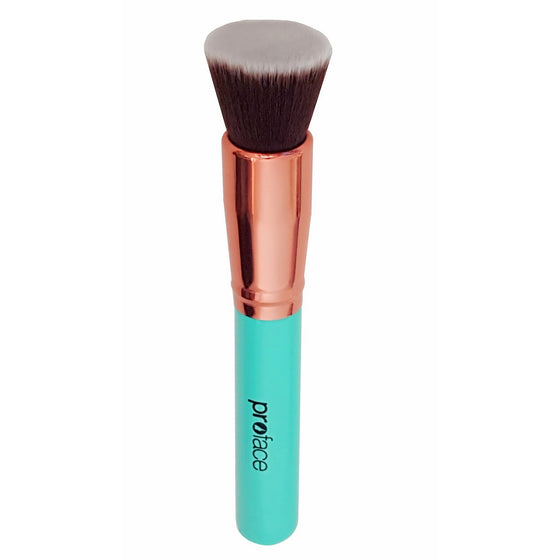 Mypreface Rose Golden Flat Top Kabuki Foundation Makeup Brush- Perfect for Blending Liquid,Cream & Mineral Cosmetics or Translucent Powder - Premium Quality Synthetic Dense Bristles!(Blue)