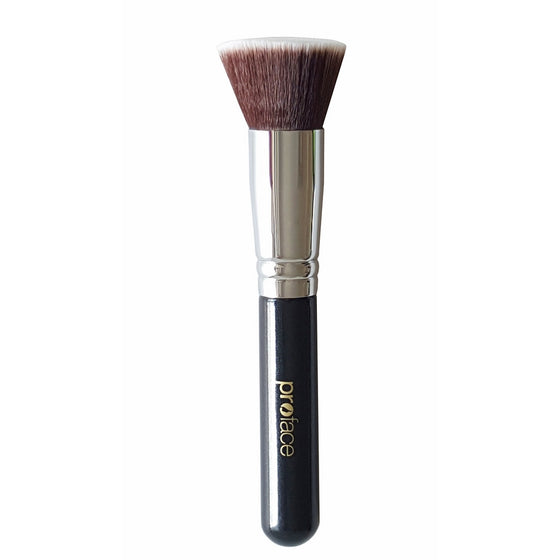 Mypreface Foundation Brush Flat Top Kabuki for Face Makeup - Perfect for Blending Liquid,Cream & Mineral Cosmetics or Translucent Powder - Premium Quality Synthetic Dense Bristles!(Black)