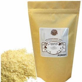Organic Carnauba Wax Flakes 1 LB by Oslove Organics- T1 Grade, multipurpose wax.
