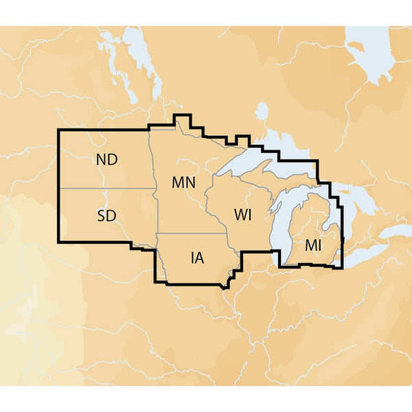 Navionics Plus Regions North Lake Charts on SD/MSD