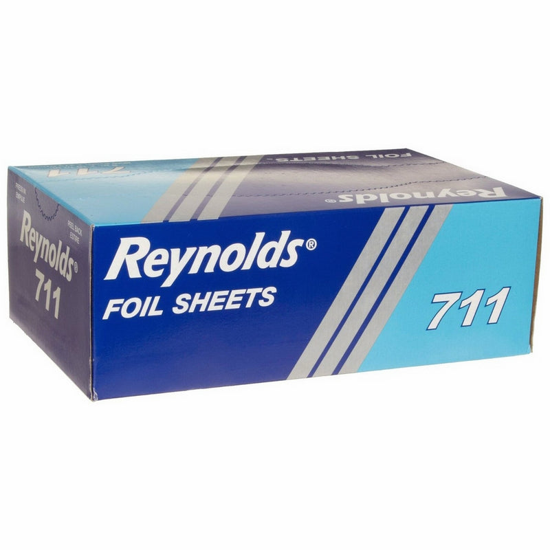 Reynolds Pop-up Interfolded Aluminum Foil Sheets, Silver, 500/Box, Case of 6, 3000 Sheet