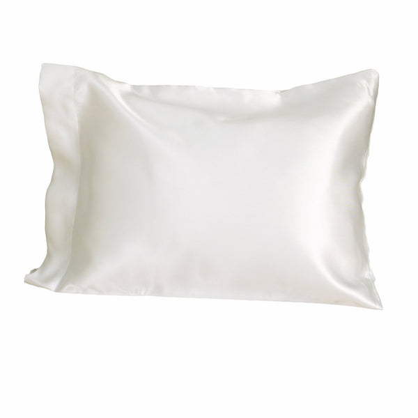 NoJo Toddler Pillow with Satin Pillowcase, White