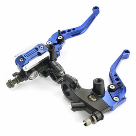 7/8 "Handlebar Universal Motorcycle Brake Levers Clutch Lever Brake Cylinder for Harley Honda Yamaha Kawasaki Suzuki USW (Blue)