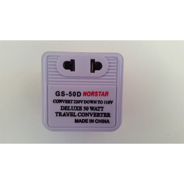 50 Watt Step Down Converter - International Travel Converter - 220-240 V to 110-120 V