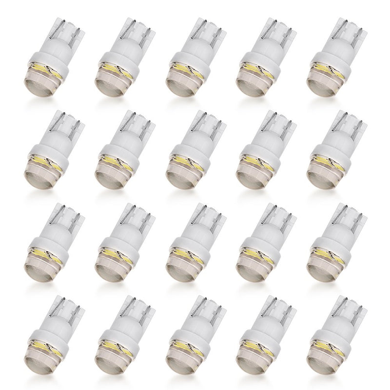 Muening 20PCS T10 194 Silica Gel LED Bulb RGB 3SMD 2835 for Car Motorcycle and Vehicle