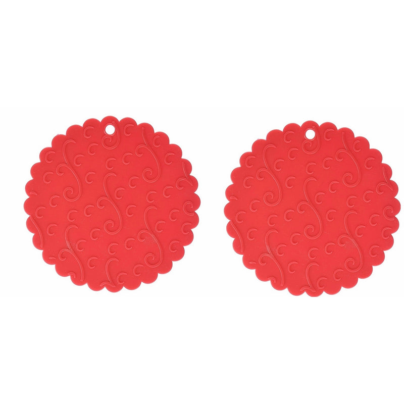 Norpro 566 Silicone Jar Opener/Trivet, 6", Red(2pk)