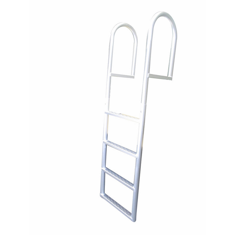 Pactrade Marine Stationary Fixed Dock Ladder Straight 4 Steps 21'' Wide For Seawalls Aluminum Capacity 750lbs