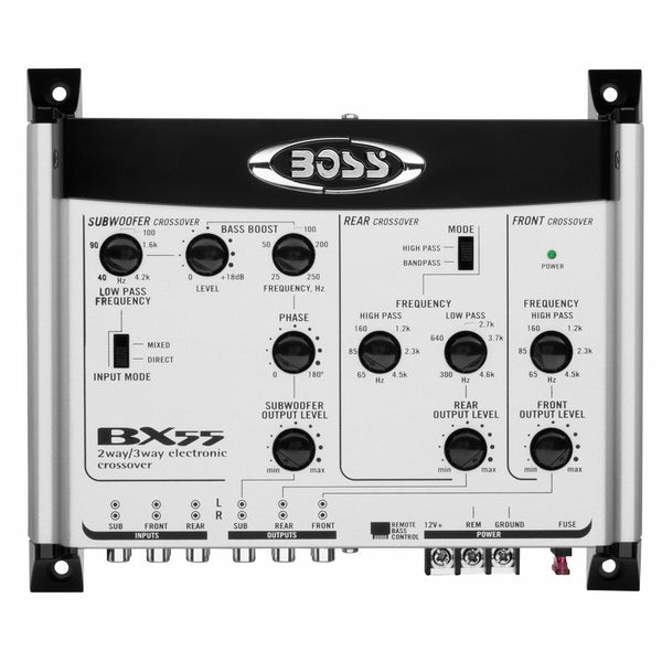 BOSS Audio BX55 2/3 way Pre-Amp Car Electronic Crossover with Remote Subwoofer Control