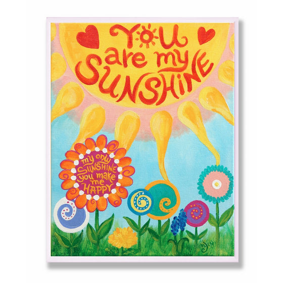 The Kids Room by Stupell You Are My Sunshine Rectangle Wall Plaque, 11 x 0.5 x 15, Proudly Made in USA