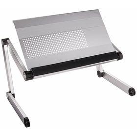Uncaged Ergonomics (RS-s) Adjustable Height and Angle Ergonomic Reading Stand Book Holder, Book holder, Tablet Stand, Document Holder. Perfect for Textbooks! Aluminum, Silver