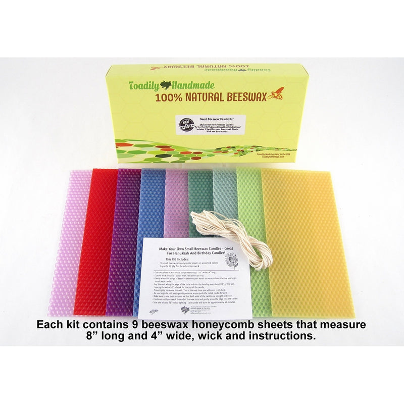 New & Improved Small Beeswax Candle Kit - Perfect for Making Hanukkah or Birthday Candles! Comes in a Beautiful Gift Box!