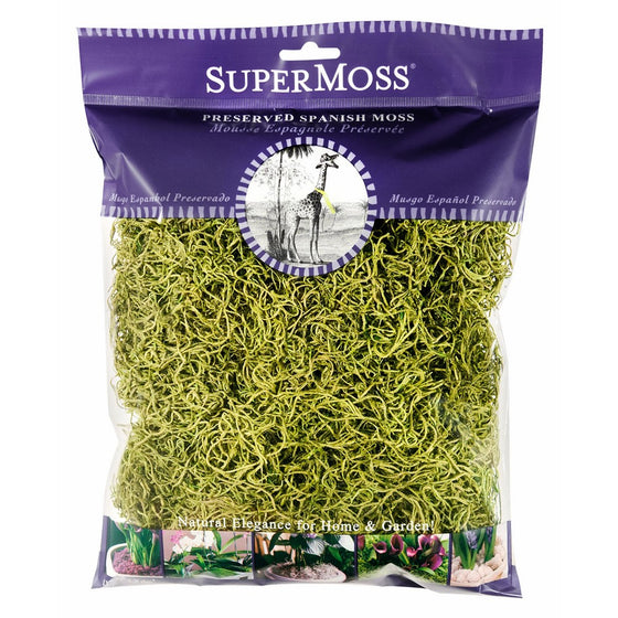 SuperMoss (26960) Spanish Moss Preserved, Chartreuse, 4oz