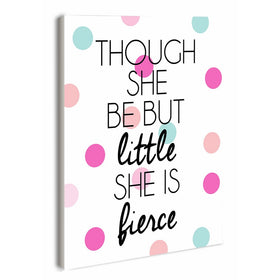 Stupell Home Décor Though She Be But Little Polka Dot Rectangle Wall Plaque, 11 x 0.5 x 15, Proudly Made in USA