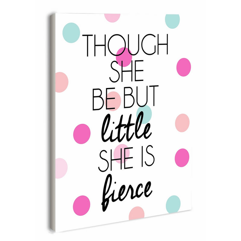 Stupell Home Décor Though She Be But Little Polka Dot Rectangle Wall Plaque, 11 x 0.5 x 15, Proudly Made in USA