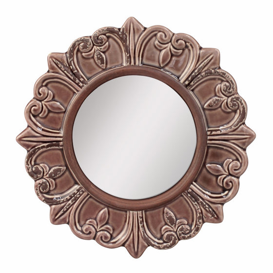 Stonebriar SB-5040A Burnt umber Ceramic mirror, ,