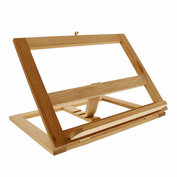 U.S. Art Supply Large Wooden Bookrack Easel and Cookbook Holder