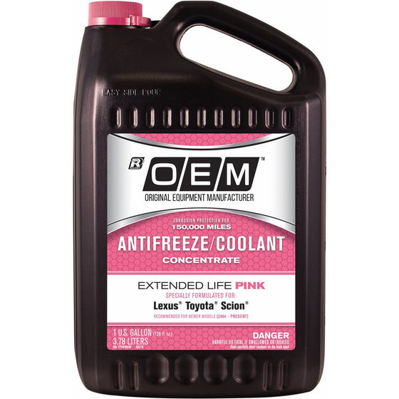 OEM Recochem 86-174POEM Pink Premium Antifreeze Concentrate Extended Life PINK, 1 gallon, 1 Pack