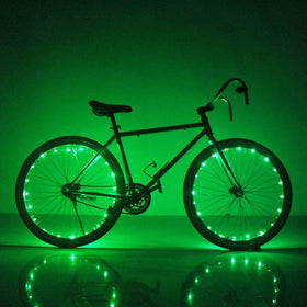 Soondar Super Bright 20-LED Bicycle Bike Rim Lights, Green