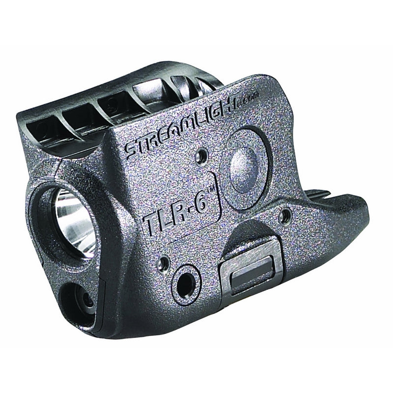 Streamlight 69270 TLR-6 Tactical Pistol Mount Flashlight 100 Lumen with Integrated Red Aiming Laser Only for Glock 42/43, Black