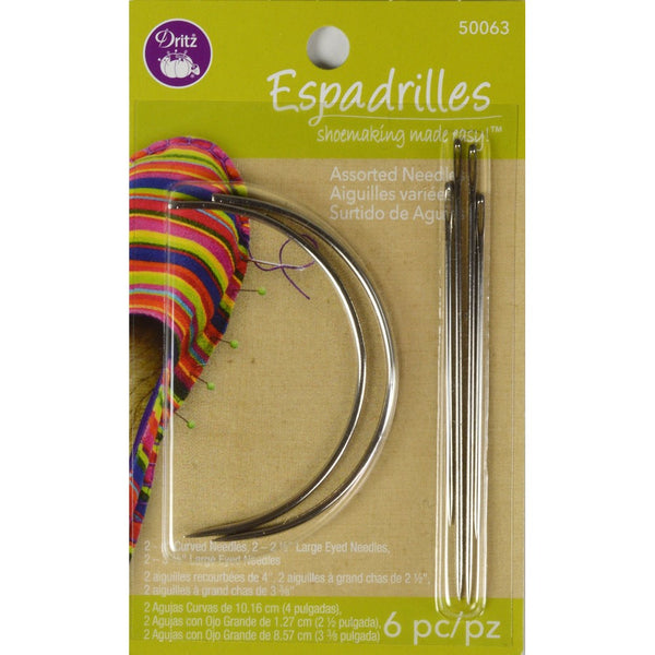 Dritz 50063 6 Count Espadrilles Needles, Assorted