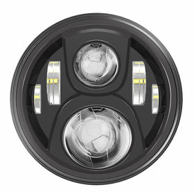 7" LED Headlight For Harley Davidson Motorcycle Projector Daymaker LED Light Bulb For Jeep Wrangler JK LJ CJ Headlamp Black