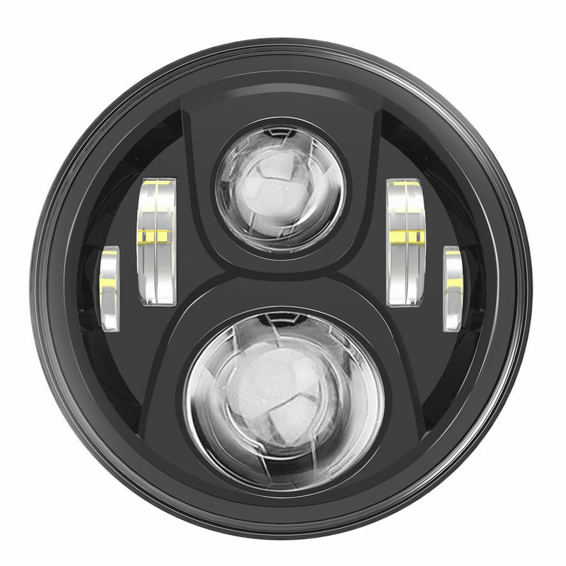 7" LED Headlight For Harley Davidson Motorcycle Projector Daymaker LED Light Bulb For Jeep Wrangler JK LJ CJ Headlamp Black