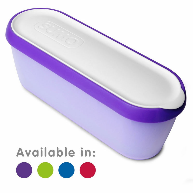 SUMO Ice Cream Containers: Insulated Ice Cream Tub for Homemade Ice-Cream, Gelato or Sorbet · Dishwasher Safe · 1.5 Quart Capacity · [Purple, 1-Pack]