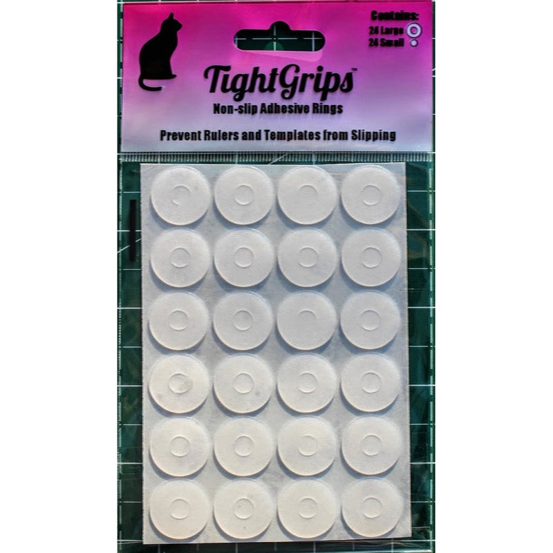 TightGrips Non-slip grips for Quilt Templates - 48 Pieces Total - 24 Large & 24 Small