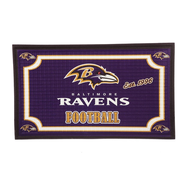 Team Sports America 41EM3802 Baltimore Ravens Embossed Door Mat