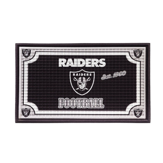 Team Sports America 41EM3822 Oakland Raiders Embossed Door Mat