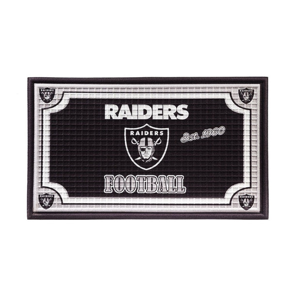 Team Sports America 41EM3822 Oakland Raiders Embossed Door Mat