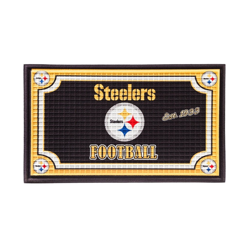 Team Sports America 41EM3824 Pittsburgh Steelers Embossed Door Mat