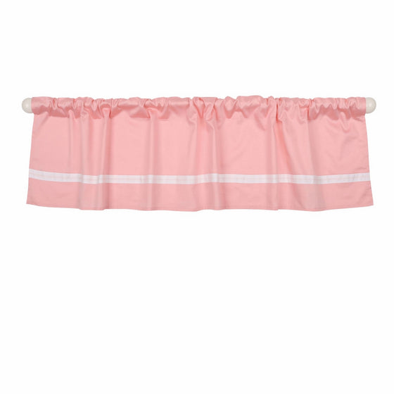 Coral Pink Tailored Window Valance by The Peanut Shell - 100% Cotton Sateen