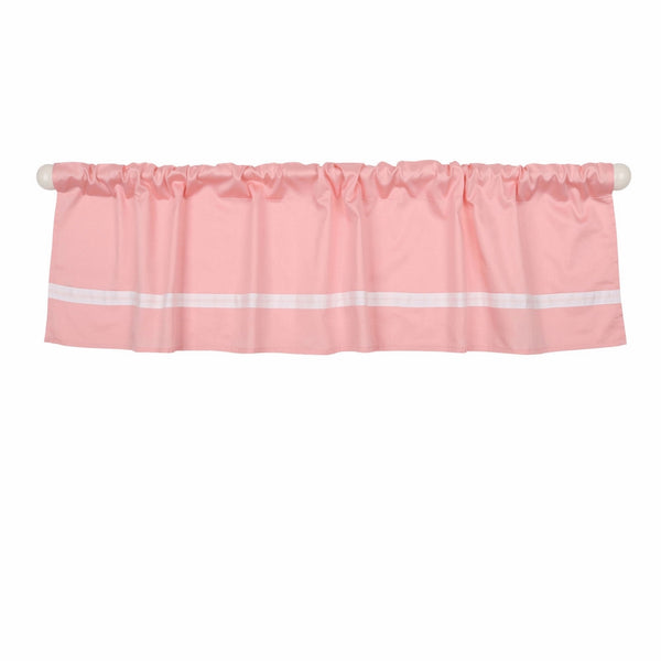 Coral Pink Tailored Window Valance by The Peanut Shell - 100% Cotton Sateen