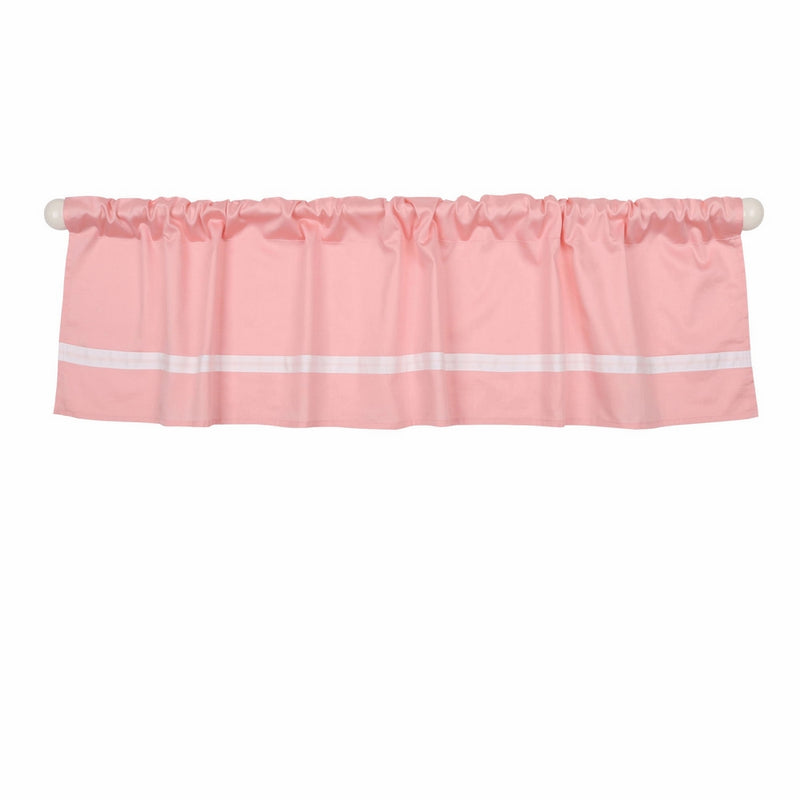 Coral Pink Tailored Window Valance by The Peanut Shell - 100% Cotton Sateen