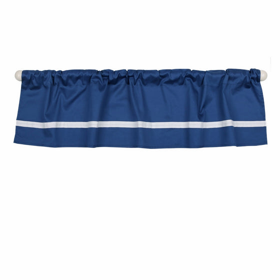 Navy Blue Tailored Window Valance by The Peanut Shell - 100% Cotton Sateen