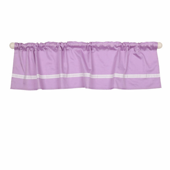 Purple Tailored Window Valance by The Peanut Shell - 100% Cotton Sateen