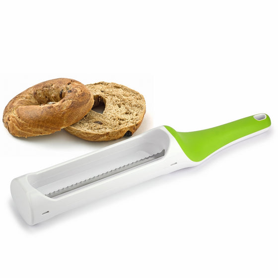 Urban Trend Hometown Bagel Knife - Safely and Effortlessly Slices Bagels, Baguettes, Biscuits, Croissants, Dinner Rolls, English Muffins, and Buns Without Fear of Cuts and Injury - Dishwasher-Safe