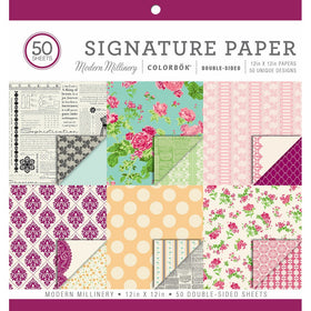ColorBok 73502 Signature Paper Pad Modern Millinery, 12" x 12"