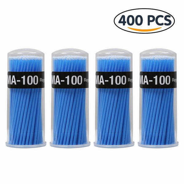 Shintop 400pcs Disposable Micro Applicators Brushes Great for Dental/Oral/Makeup (Blue, 2.5mm)