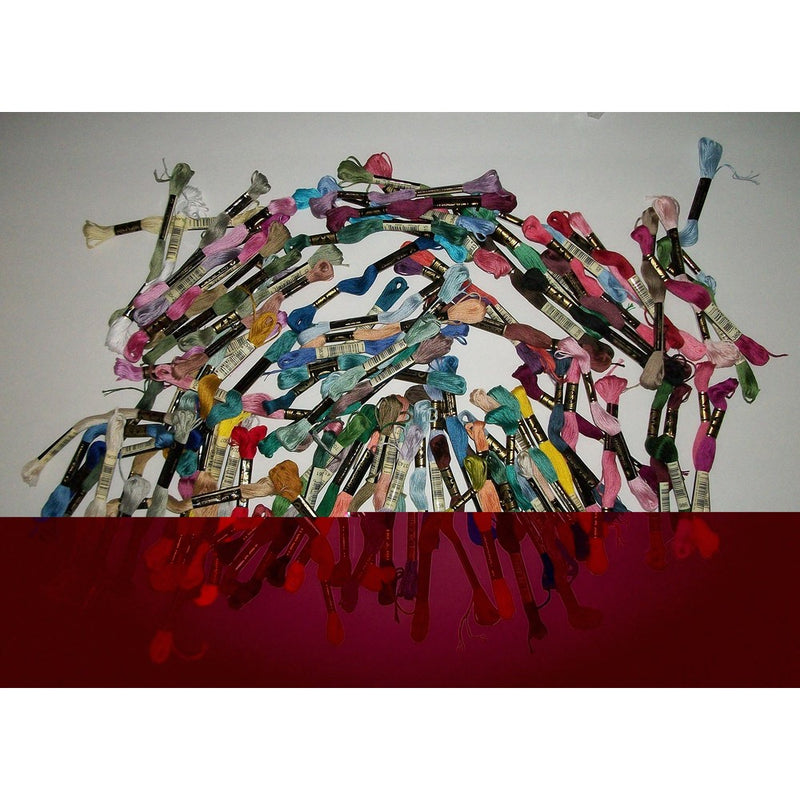 DMC Embroidery Floss Assortment 100 Colors. Genuine Made in France