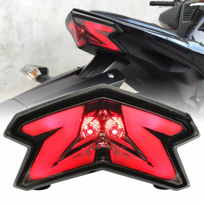 BSK OEM Integrated LED Tail Light With Turn Signals Function Smoked Lens for 13-18 Kawasaki Ninja ZX-6R 636 Z125 Z125 PRO Z800