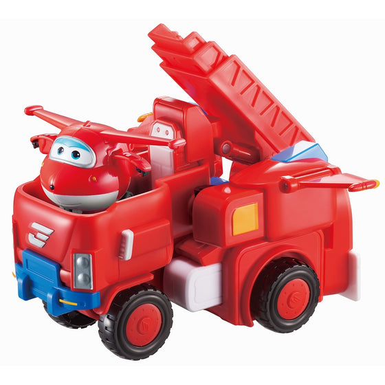 Super Wings - Robo Rig | Toy Vehicle Set |, Includes Transform-a-Bot Jett Figure | 2" Scale