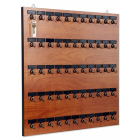 KEY STAND # 55MCN, 55 Bolted Metal Hooks with 'Customize Name Plates' and 1-55 Printed Numbers (55 Sets of Tag & Ring Included)