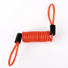 Disc Lock Reminder Cable Bike Motorcycle Alarm Safety Lanyard Spring Coil Wire SPC001 (Orange)